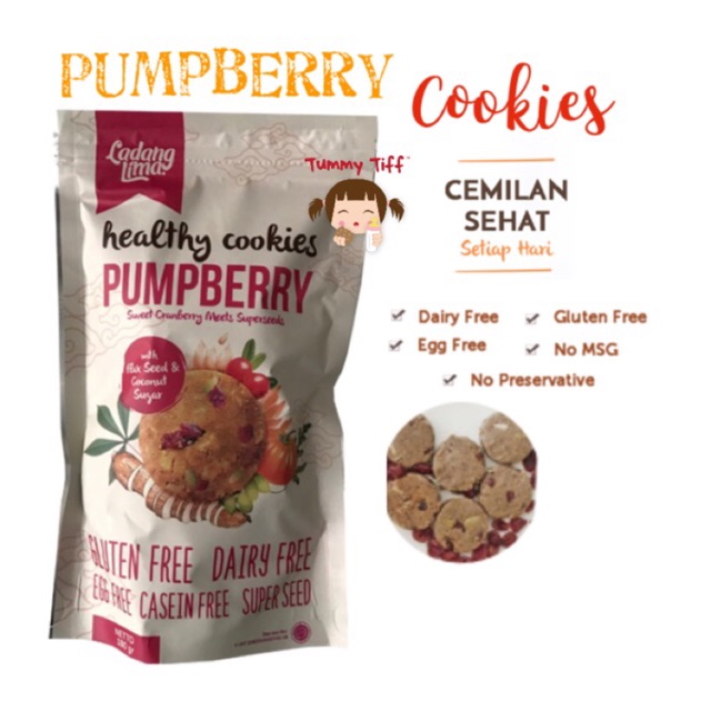 Ladang Lima blackmond / pumpberry Cookies 180gr