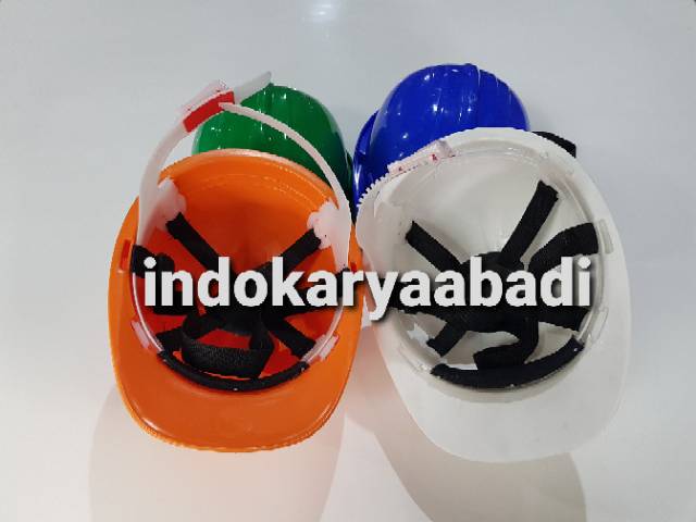 HELM PROYEK BERSTANDART SAFETY ) LENGKAP DENGAN TALI DAGU SIAP PAKAI (KUALITAS TEBAL)
