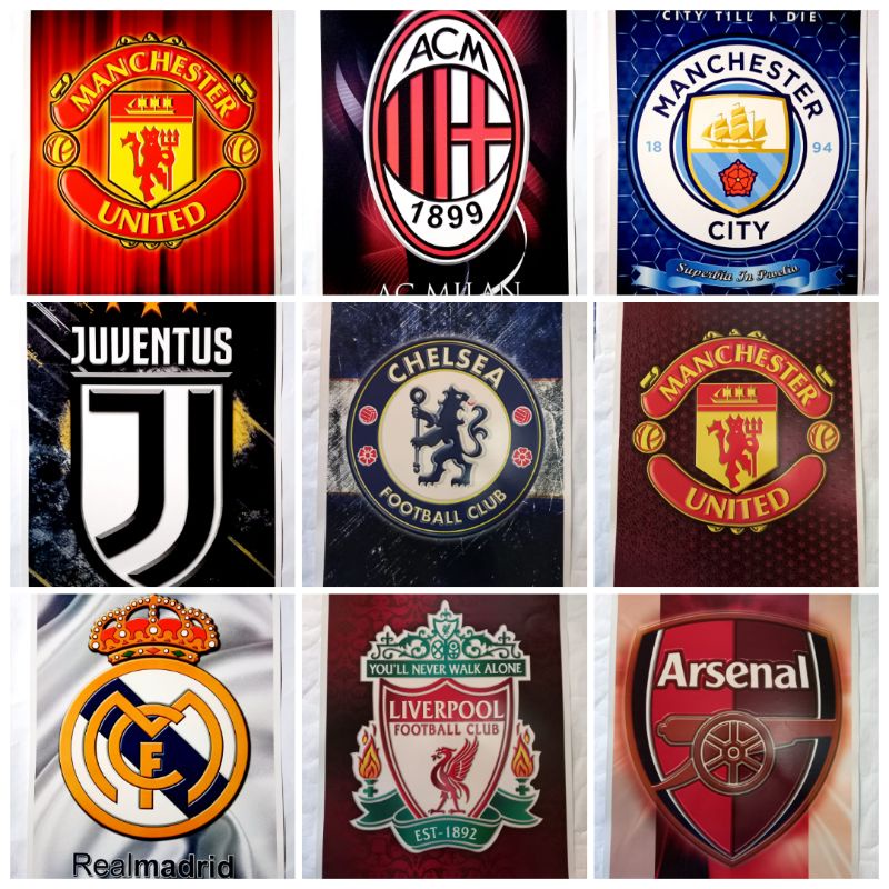 POSTER LOGO BOLA EROPA UKURAN JUMBO (70x50 cm)