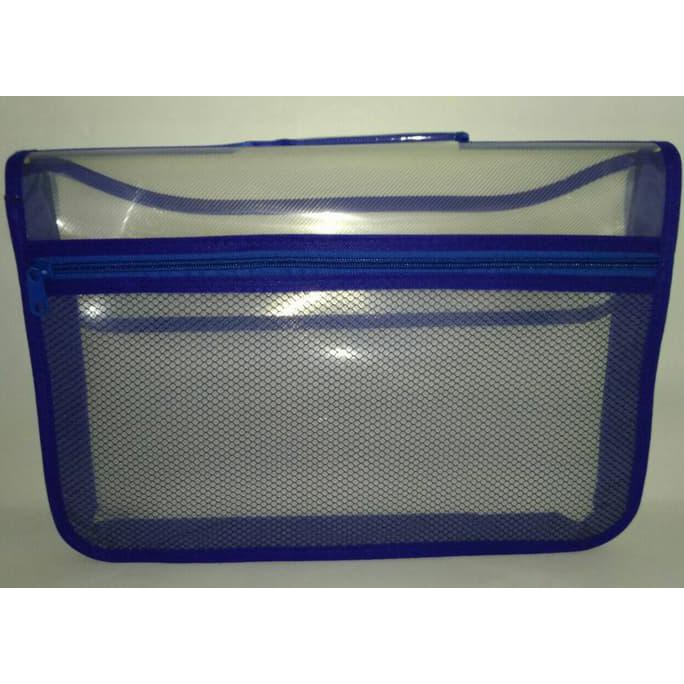 

Termurah Map Plastik Zipper Bag Kancing Dua Tenteng Atas Folio - Biru Offic