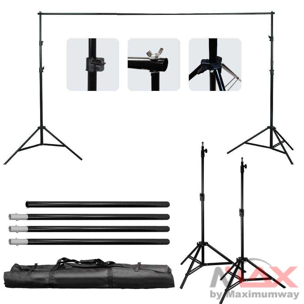 Bracket Stand 190 x 300 cm Untuk Backdrop Tiang Stand Background Foto Studio Tiang Backdrop 3m