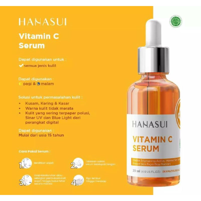 SERUM VITAMIN C HANASUI BPOM ORIGINAL BOX ORANGE BY JAYA MANDIRI - SERUM VIT C HANASUI