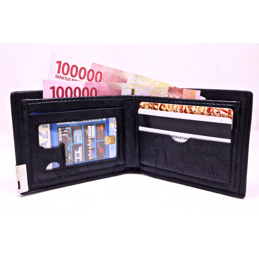 DOMPET MORTEGA LIPAT KULIT / DOMPET FASHION PRIA KULIT / DOMPET LEATHER M-6301