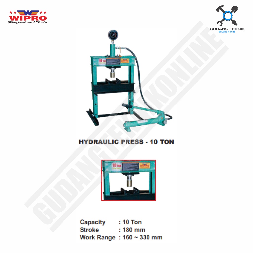 Mesin  Press Hidrolik Hydraulic Kapasitas 10 Ton WIPRO / Mesin Press Bearing Hidrolis Pres Capacity 10T WIPRO