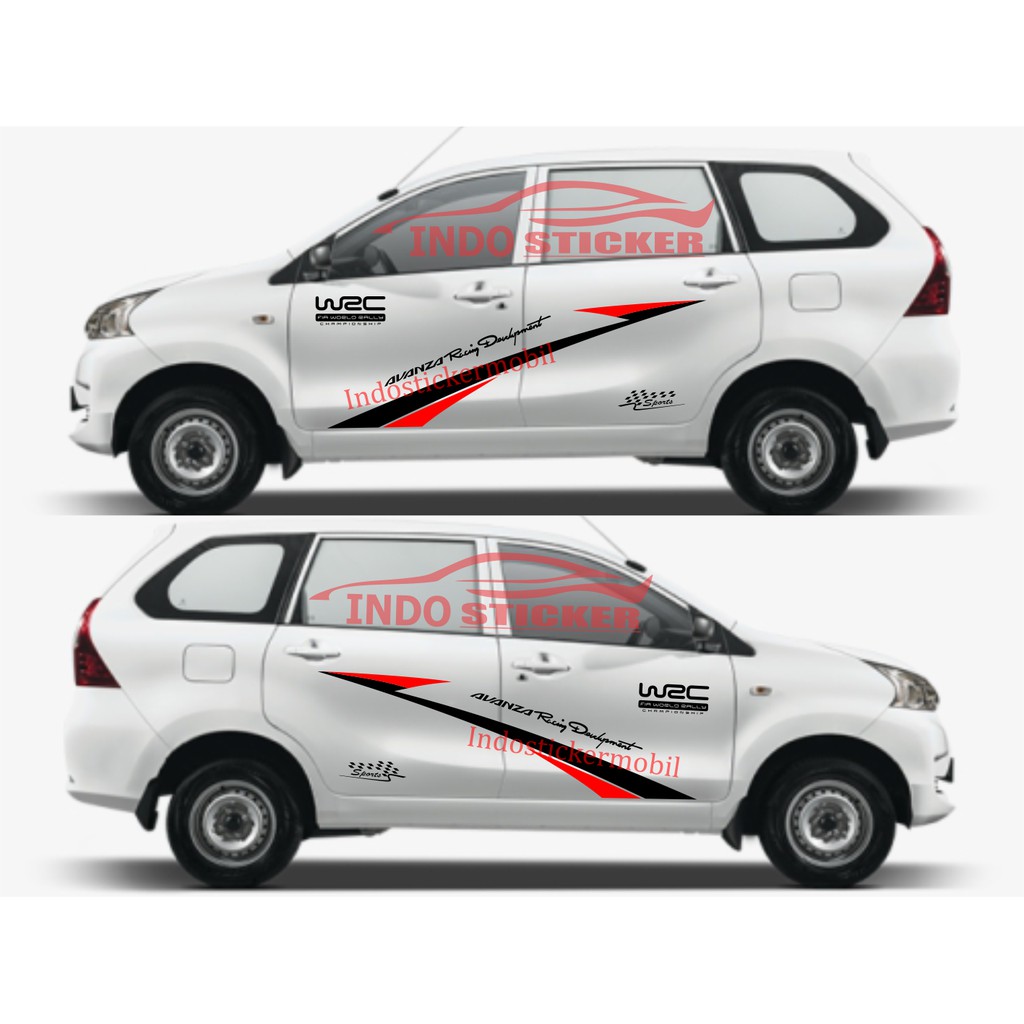 Sticker mobil toyota avanza cutting stiker mobil avanza racing custom text
