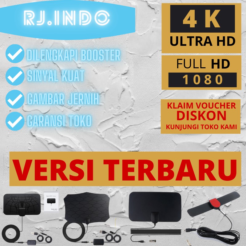 Antena TV Digital Indoor Led Dalam Ruangan Rumah Portable Antenna Penguat Sinyal aneka model