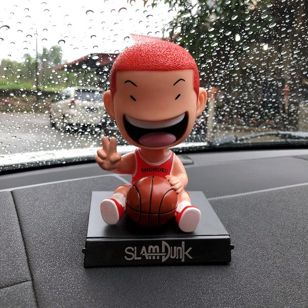 Boneka Figure Miniatur Pajangan Mobil Stand SLAM DUNK no.10 Hanamichi Sakuragi Goyang Shacking Head