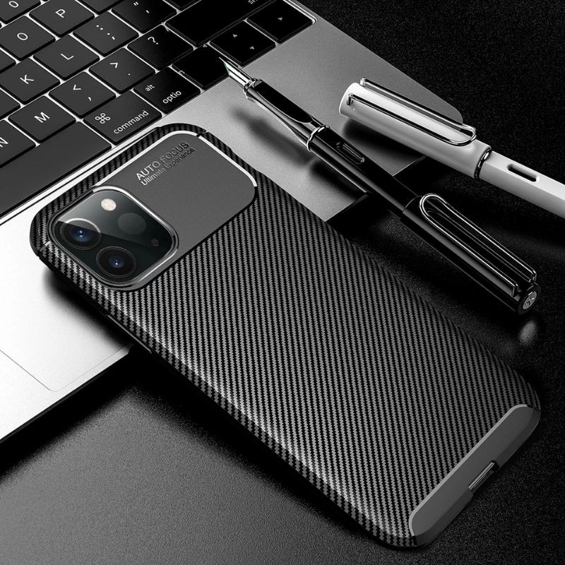 Soft Case IPhone 12 Pro Max 12Pro IPhone12 Mini - Softcase Silikon Cover Slim Casing Carbon Premium