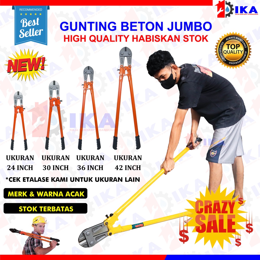 Gunting Besi Beton 18” | Pemotong Rantai Kawat 450mm | Bolt Cutter 18