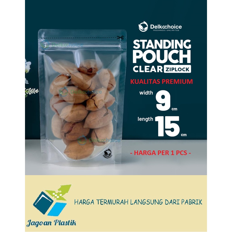 PLASTIK STANDING POUCH MURAH ZIPLOCK CLEAR