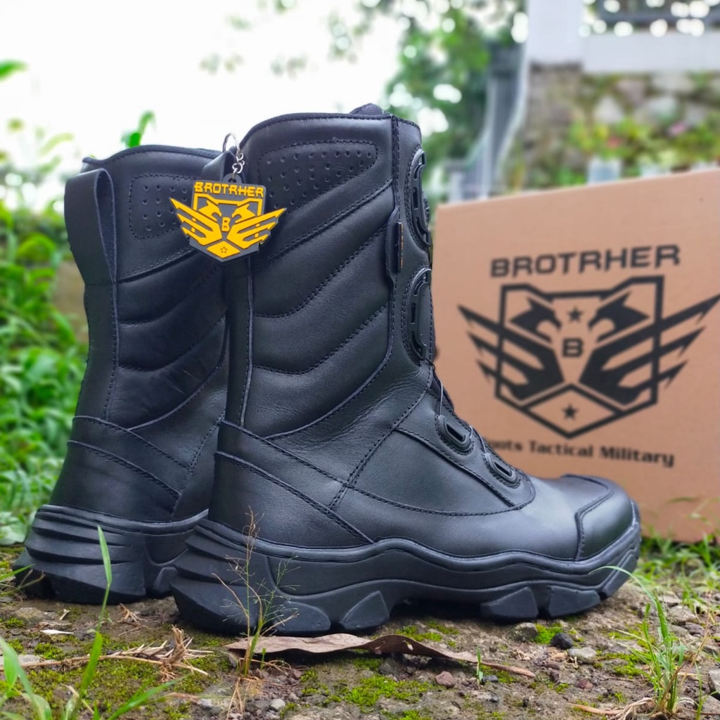 SEPATU PDL TALI PUTAR MODEL TERBARU BROTRHER BAHAN KULIT SAPI ASLI SEPATU PDL TNI POLRI SECURITY