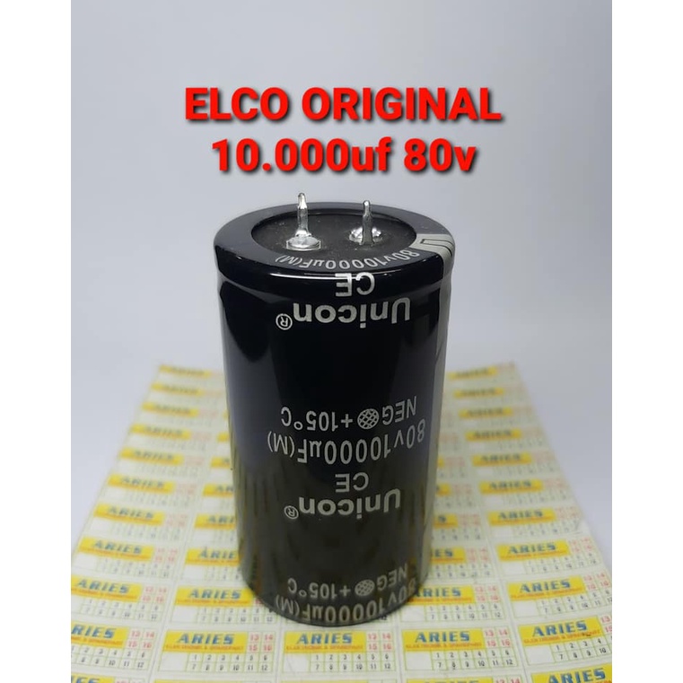 ELCO 10.000uf 80v UNICON ELCO 10000 uf 80v ORIGINAL UNICON