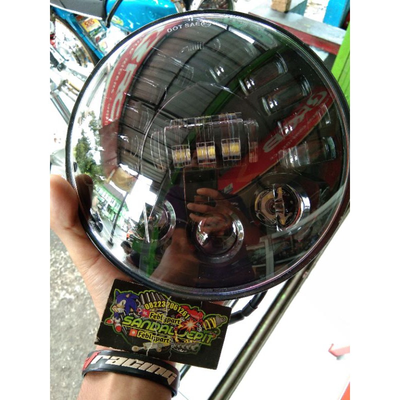 LAMPU DAYMAKER 7 INCH TIGER REVO SCORPIO RX KING NINJA LAMPU LED DAYMAKER 7 INCH INPORT DOT SAE