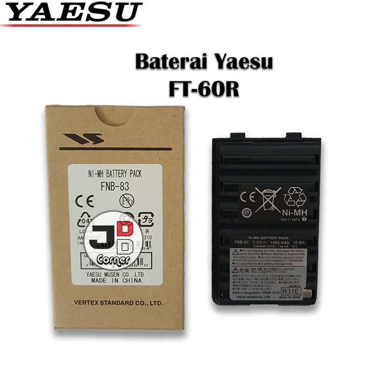 Baterai HT Yaesu FT-60R FNB-83 ORIGINAL Baru FT60R FT60 FNB83 Batre Batere
