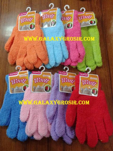 [Harga Grosir] sarung tangan polos handuk bulu dewasa