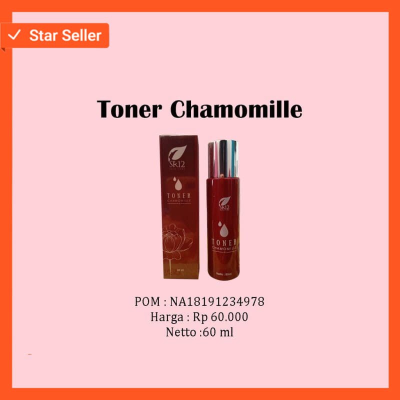 TONER CHAMOMILE SR12 TONER MEMUTIHKAN TONER MENGHILANGKAN FLEK HITAM TONER BPOM