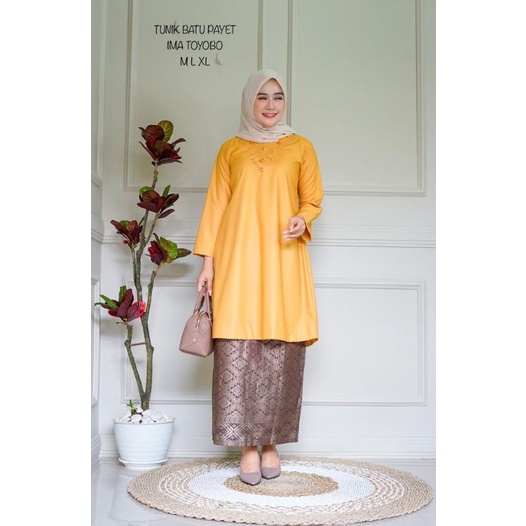TUNIK KAMARI BATU PAYET/TUNIK BATU PAYET ORIGINAL KAMARI/PREMIUM LONG TUNIK MEWAH SOSIALITA/TUNIK PA