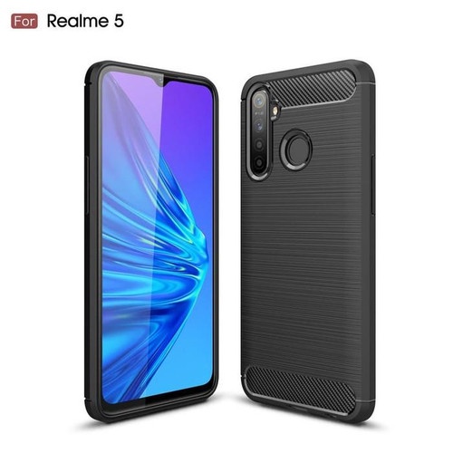 CASE SLIM FIT CARBON IPAKY REALME 5 SOFTCASE - FA