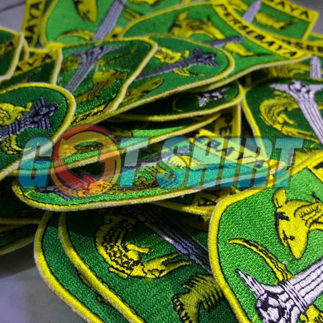 emblem patch bordir bonek dan persebaya surabaya