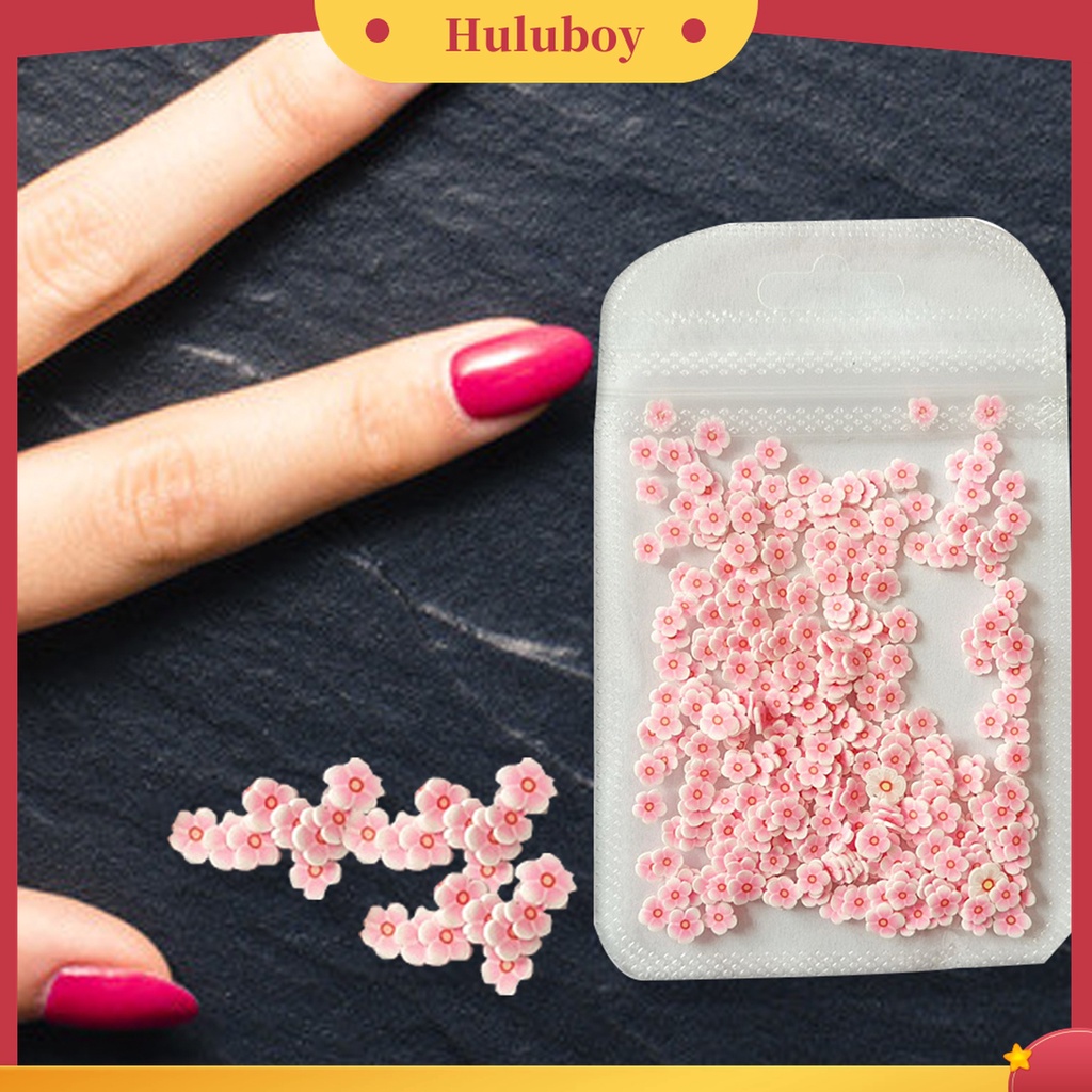 Huluboy Huluboy♡ 10g Sequin Glitter Polymer Bentuk Bunga Ultra Tipis Untuk Nail Art