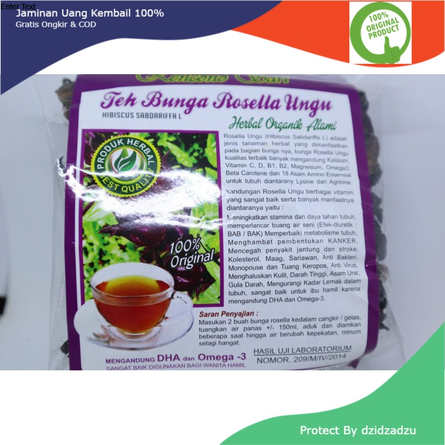 

Teh Seduh Bunga Rosella Ungu Kencono Sari Rosella Herbal Asli Original