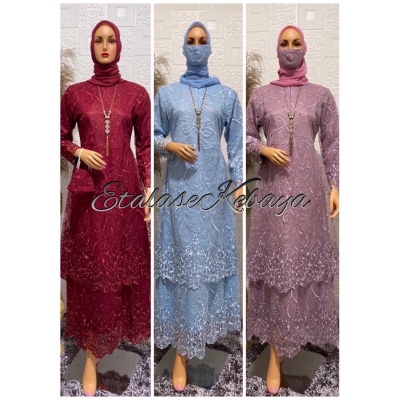 New Collection (COD) Kebaya burkat / Gamis brukat /Tunik kebaya / kebaya tunik/ kebaya kondangan / kebaya pesta ternbaru