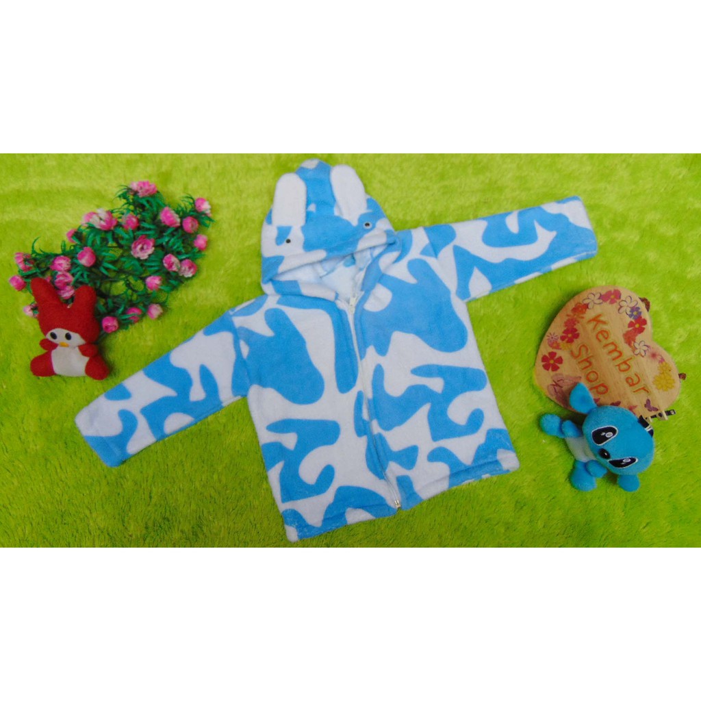 kembarshop Baju Jaket Bayi Newborn 0-12bulan Doreng Mantel Hangat Murah-2