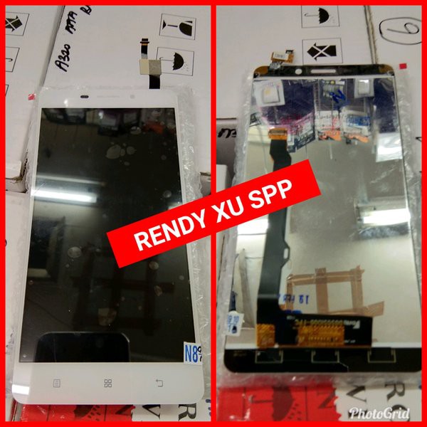 LCD TOUCHSCREEN LENOVO A7700 HITAM PUTIH