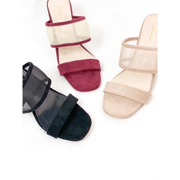 Anastasia Suede Glass Heels