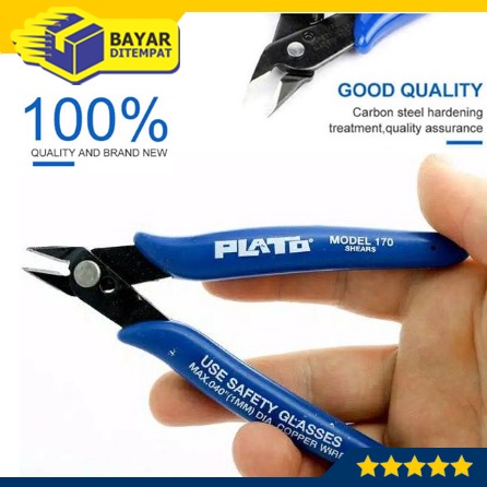 Tang PLATO Potong Kawat Alat Pemotong Kawat Coil 5 inch Kabel 5&quot;