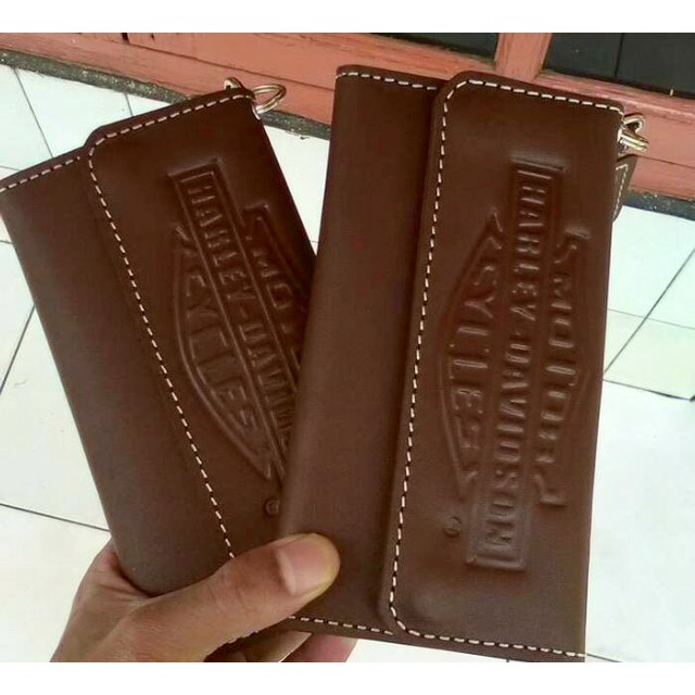 Dompet kulit Harley Davidson Free Tali kulit