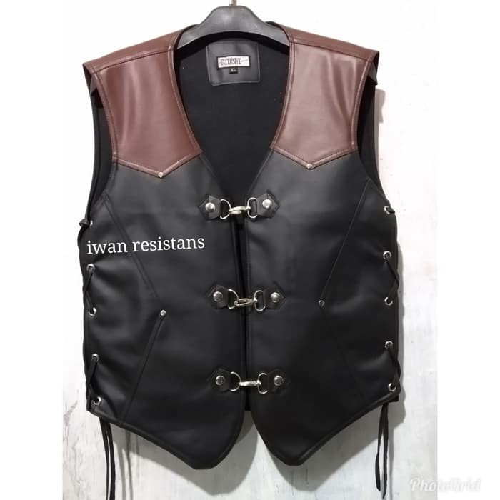 Rompi Kulit Sintetis,Rompi kulit pria ,rompi motor KULIT