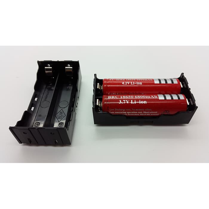 Holder Batere/Baterai 2 X 26650/18650 Dengan Konektor