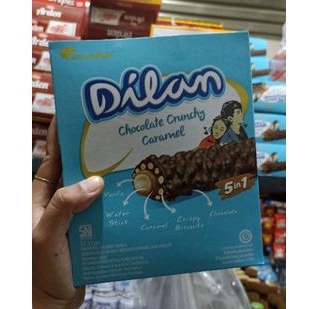 

Dilan Wafer Crunchy Choco Caramel 1 Box Isi 12 @24g