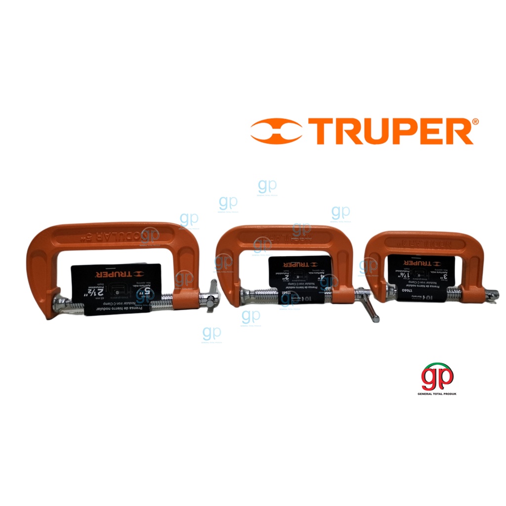 Klem C 4" Penjepit Catok Kayu 4inch 17661 Catok Klamp C 4 Inch Klem G 4 " Truper