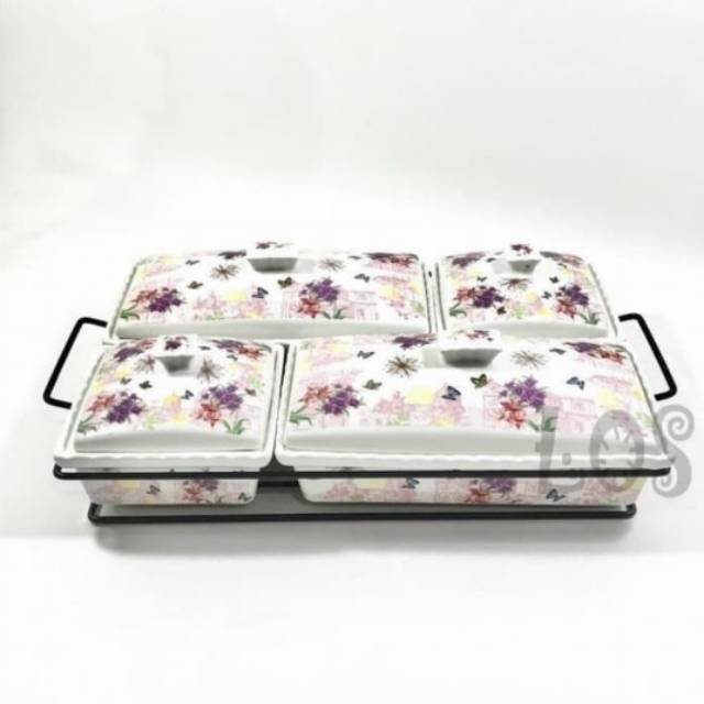 *Prasmanan mangkok set keramik SEGI Homeline 4pcs