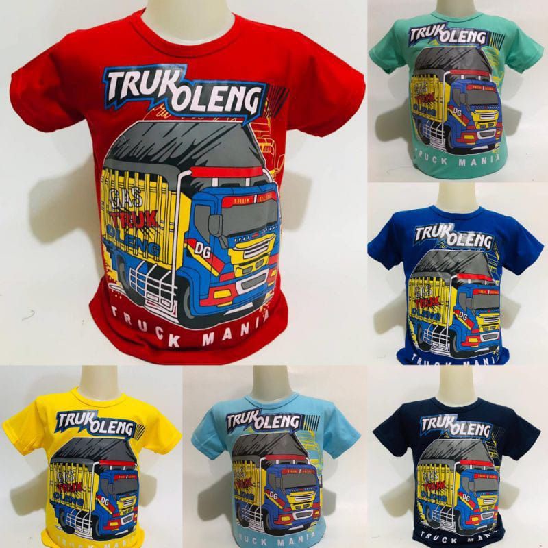 KAOS ANAK LAKI LAKI MOBIL TRUCK OLENG USIA 1 SAMPE 10 TAHUN
