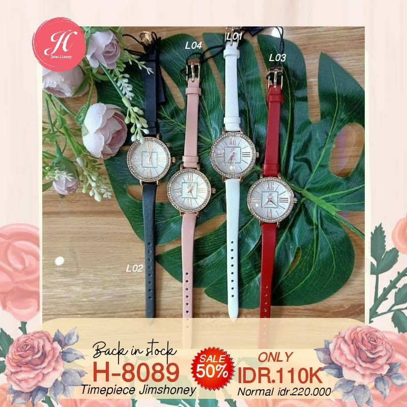 Jam Tangan Wanita JT 8089 original Jims Honey Bahan Kulit Ada sertifikat dan box brand Jimshoney