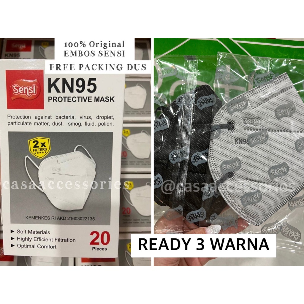 SENSI Surgical Mask kn95 5ply 20pcs / MASKER SENSI KN95 isi 20pcs