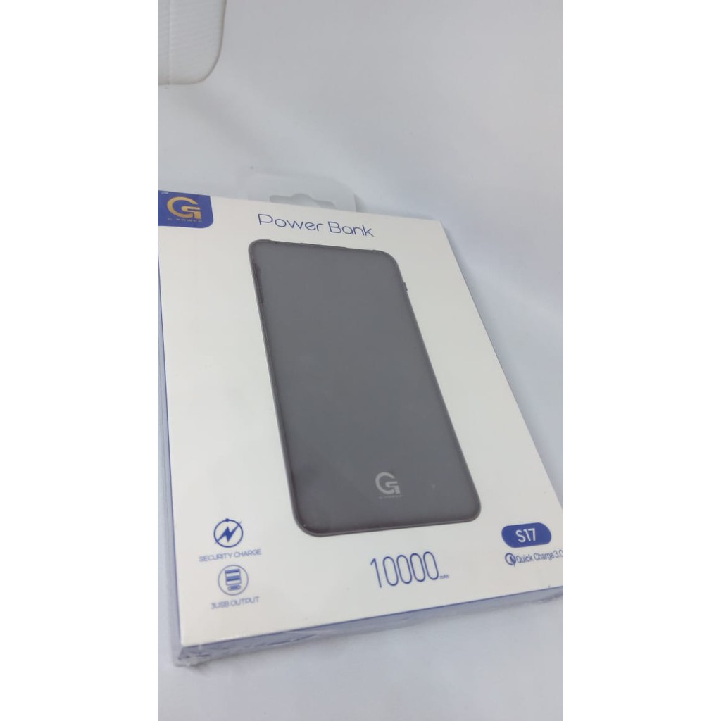 GPOWER POWERBANK S17 10000mAh with Qualcomm Quick 3.0+ GARANSI 1 TAHUN AIR ALLOWABLE