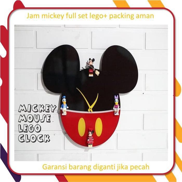 Jam Dinding Akrilik Exclusive Lego Mickey Mouse perkakas