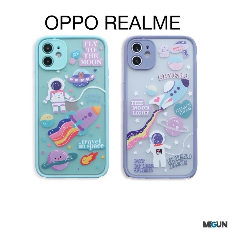 ASTRONAUT CASE for OPPO &amp; REALME - A5S A7 A12 A3S A54 A1K A15 RENO4F A5 A9 5 5i C17 7i C3 C11 C12 C15