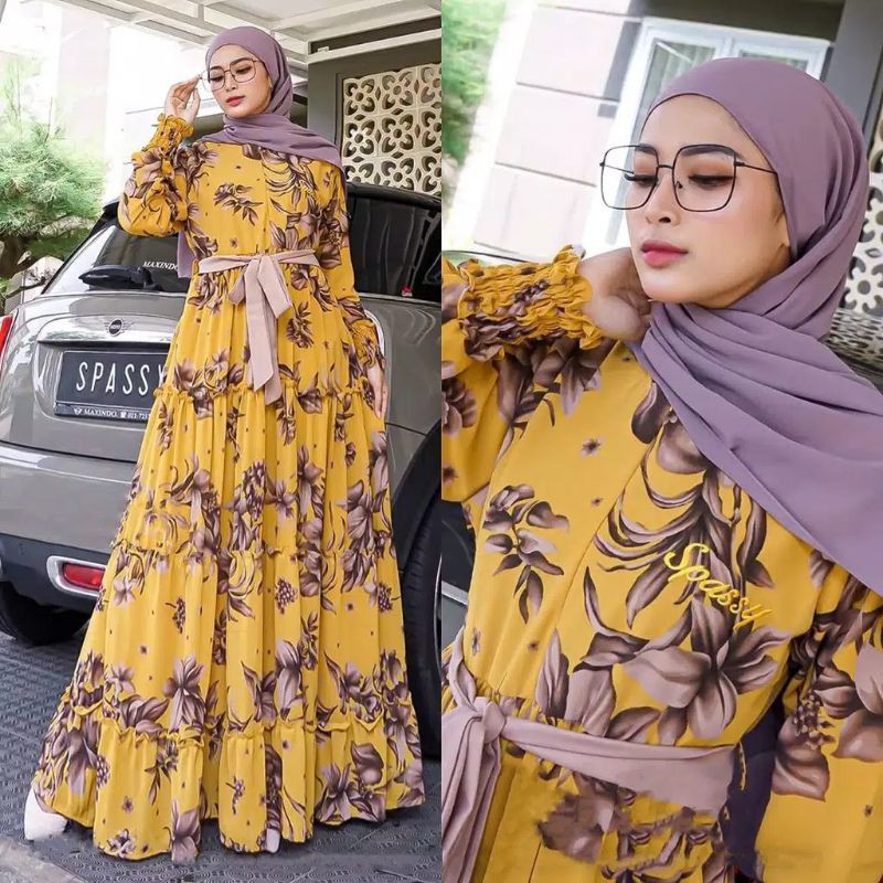 𝐊𝐈𝐑𝐀𝐍𝐈 Gamis Wanita Terbaru Hawa Maxy Dress Wanita Perempuan Muslimah