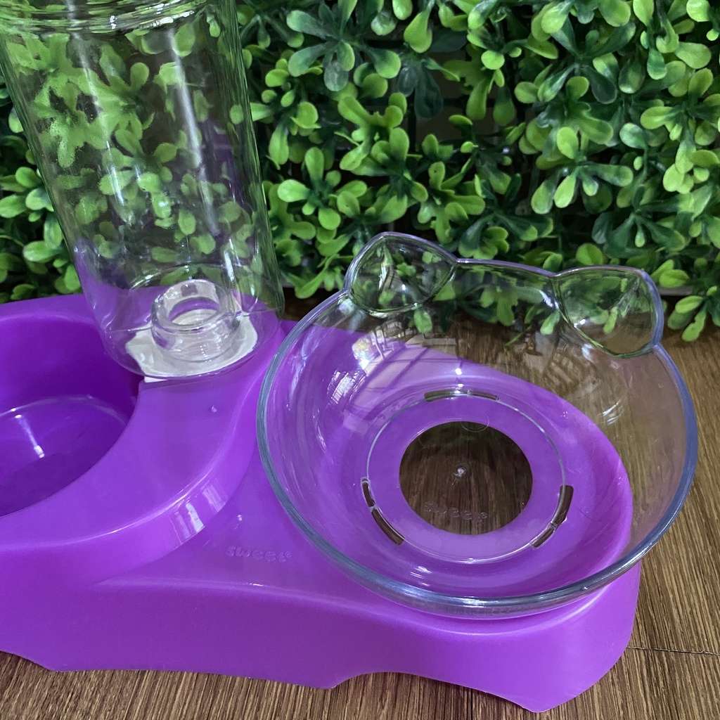 Pet Plate Mangkuk Tempat Makan dan Minum Kucing 350ml 2in1