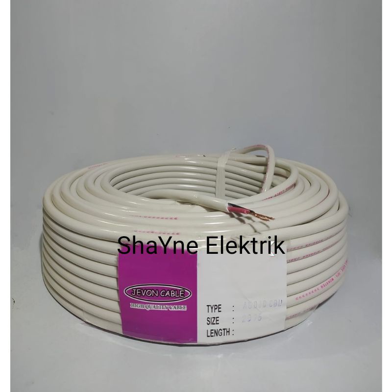 Kabel Listrik 2x0.75 Kabel Serabut Putih JEVON Hyo