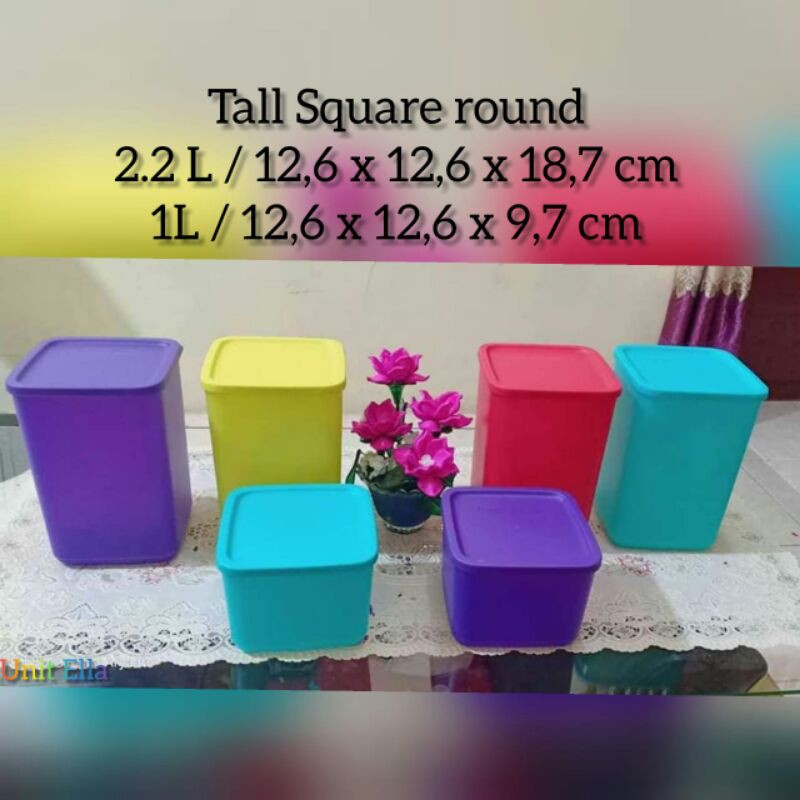 Tupperware toples set (Tall Square Round)#tupperware