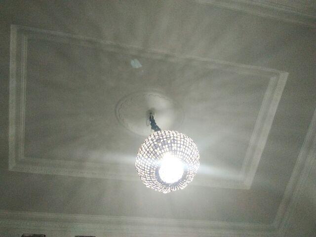 Lampion Gantung Bentuk Bulat Bahan Rotan Sintetis - Tempat Lampu - Wadah Lampu - Kap Lampu Bundar