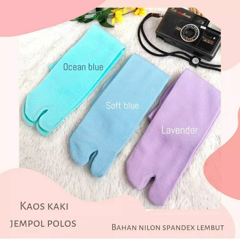 [PASTEL] ECER KAOS KAKI JEMPOL POLOS  TEBAL BAHAN NILON