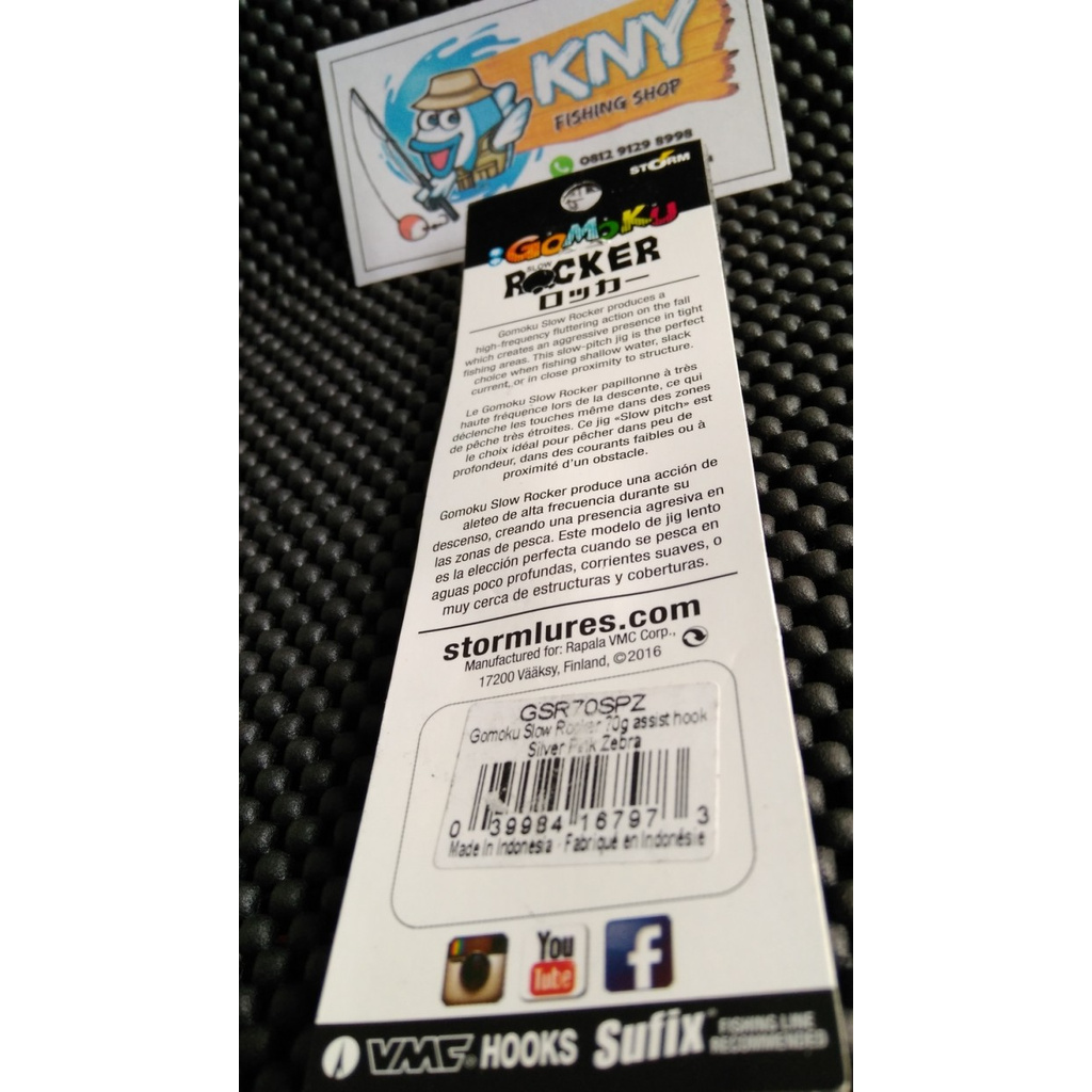 storm gomoku slow rocker 70gr pink zebra gid metal jig lure umpan 88 joran