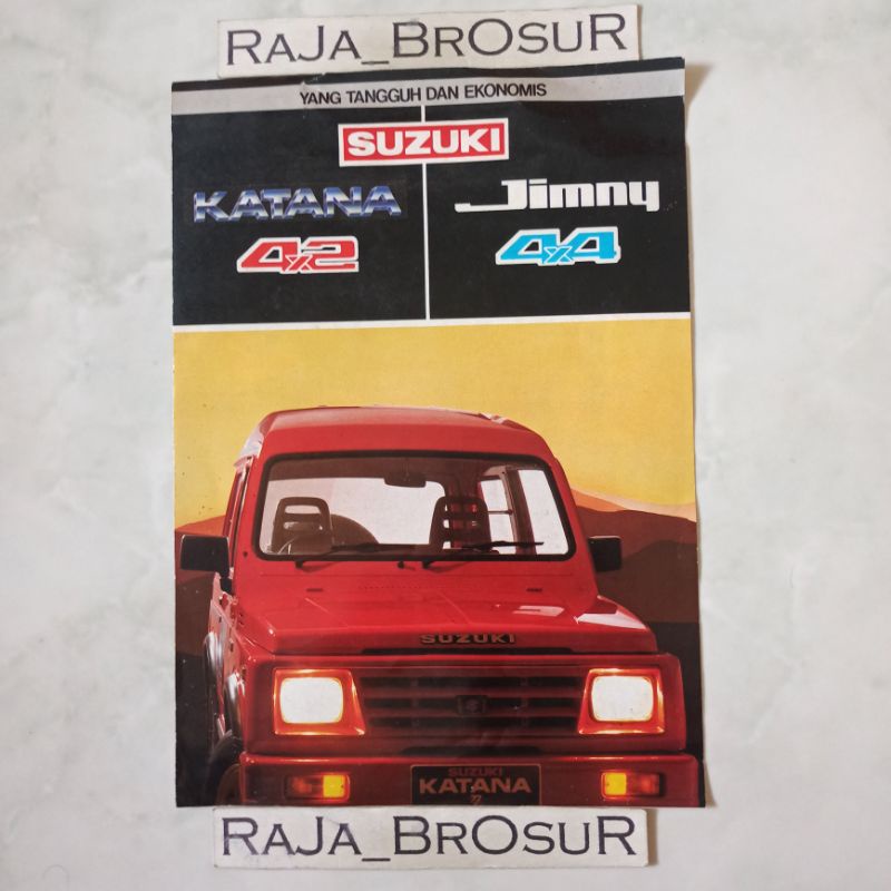 Poster brosur katalog leaflet Suzuki Katana 4x2/Suzuki Jimny 4x4